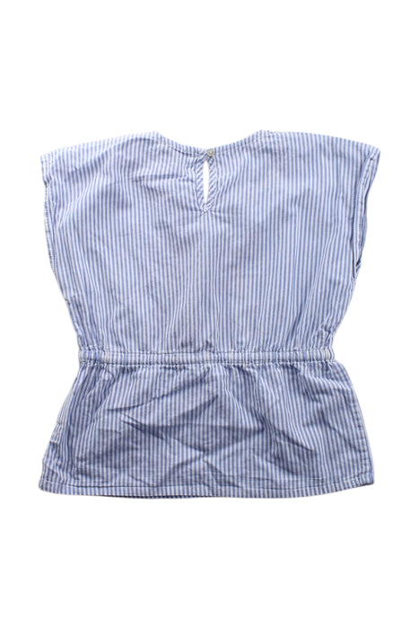 A Blue Short Sleeve Tops from Bonheur du Jour in size 4T for girl. (Back View)