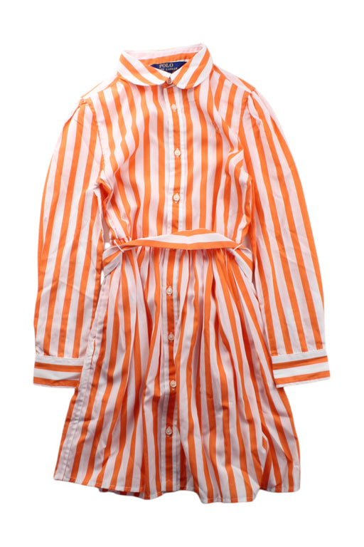 A Orange Long Sleeve Dresses from Polo Ralph Lauren in size 6T for girl. (Front View)