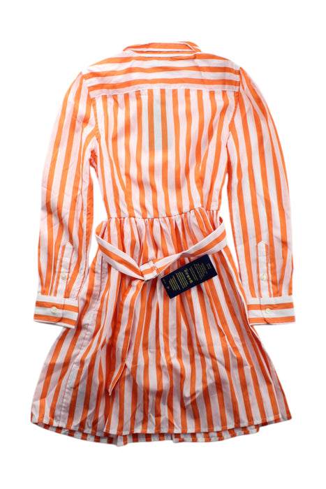 A Orange Long Sleeve Dresses from Polo Ralph Lauren in size 6T for girl. (Back View)
