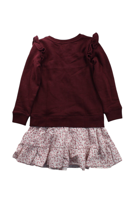 A Burgundy Sweater Dresses from Polo Ralph Lauren in size 6T for girl. (Back View)