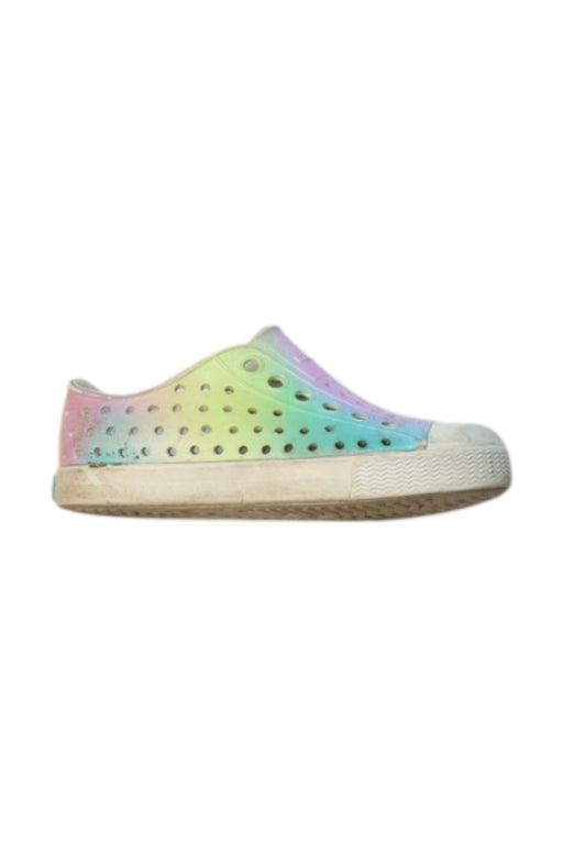 A Multicolour Slip Ons from Native Shoes in size 18-24M for neutral. (Front View)