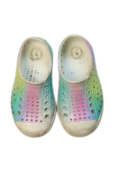 A Multicolour Slip Ons from Native Shoes in size 18-24M for neutral. (Back View)