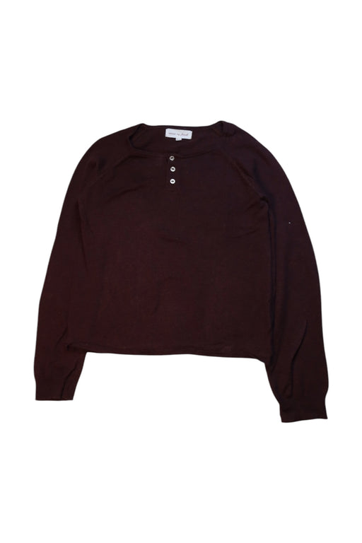 A Brown Long Sleeve Tops from Excuse My French in size 8Y for girl. (Front View)