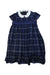 A Navy Short Sleeve Dresses from Kumikyoku in size 6T for girl. (Front View)