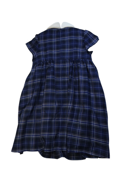 A Navy Short Sleeve Dresses from Kumikyoku in size 6T for girl. (Back View)