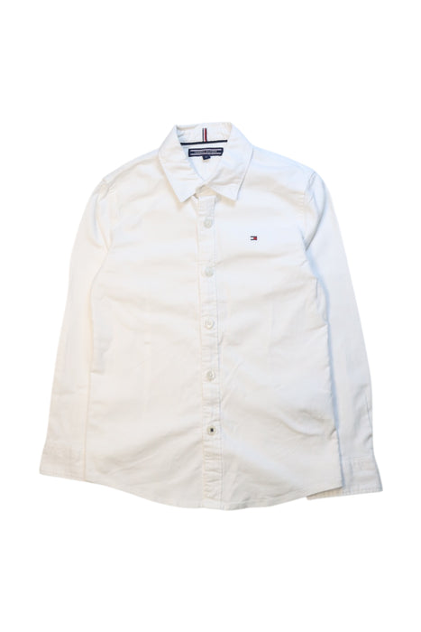 A White Long Sleeve Shirts from Tommy Hilfiger in size 5T for neutral. (Front View)