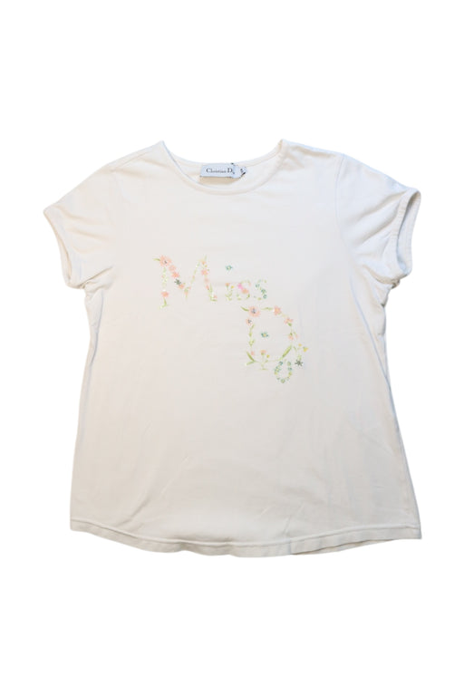 A White Short Sleeve T Shirts from Dior in size 12Y for girl. (Front View)