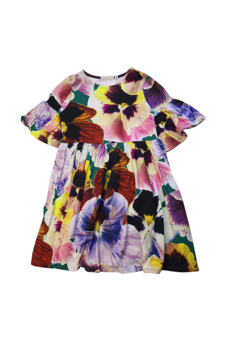 A Multicolour Short Sleeve Dresses from Molo in size 5T for girl. (Front View)