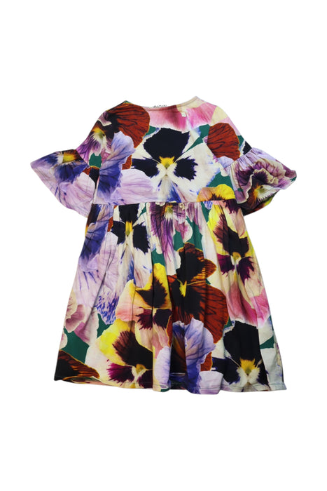 A Multicolour Short Sleeve Dresses from Molo in size 5T for girl. (Back View)