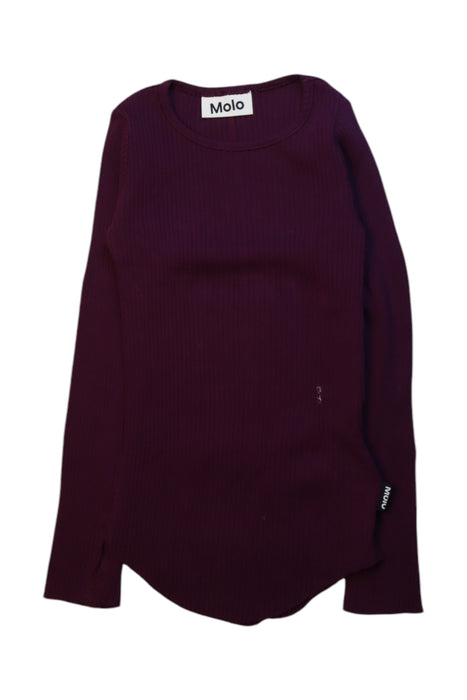 A Burgundy Long Sleeve Tops from Molo in size 5T for neutral. (Front View)