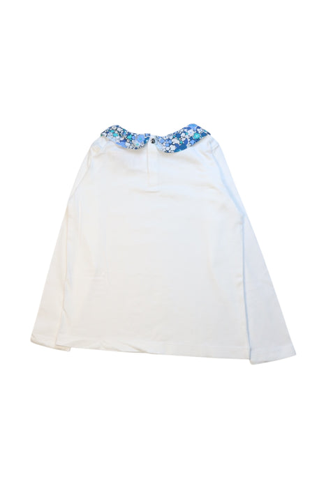 A White Long Sleeve Tops from Jacadi in size 6T for girl. (Back View)