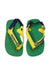 A Green Flip Flops from Havaianas in size 3-6M for neutral. (Back View)