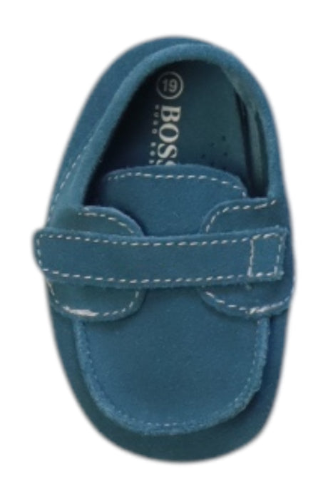 A Blue Loafers & Moccasins from Boss in size 12-18M for neutral. (Front View)
