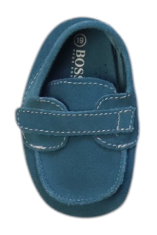 A Blue Loafers & Moccasins from Boss in size 12-18M for neutral. (Front View)