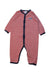 A Red Onesies from Petit Bateau in size 6-12M for neutral. (Front View)
