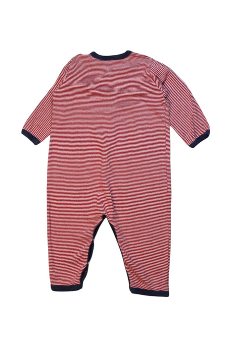 A Red Onesies from Petit Bateau in size 6-12M for neutral. (Back View)