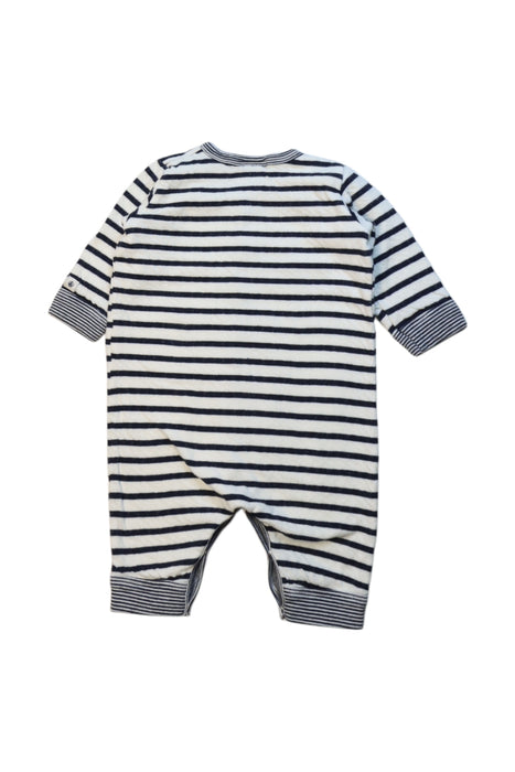 A White Long Sleeve Rompers from Petit Bateau in size 0-3M for neutral. (Back View)