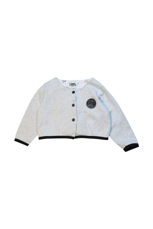 A Grey Cardigans from Karl Lagerfeld in size 6-12M for neutral. (Front View)