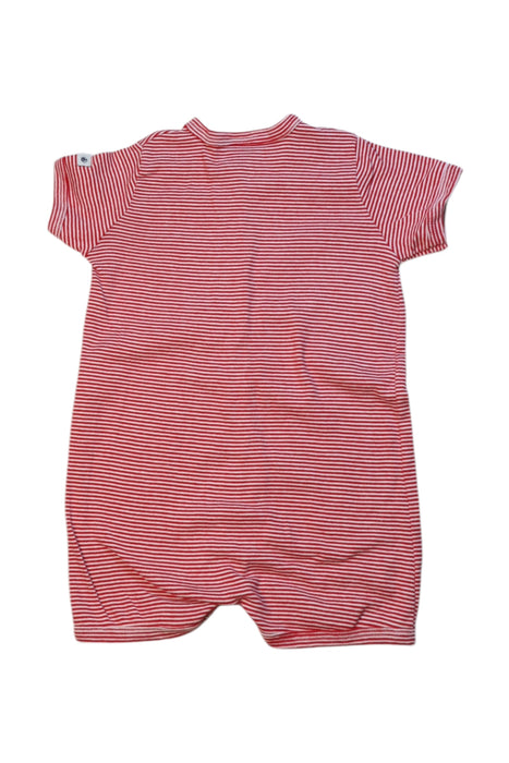 A Red Short Sleeve Rompers from Petit Bateau in size 6-12M for neutral. (Back View)