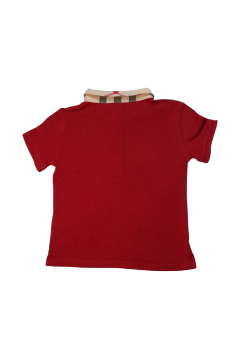 A Red Short Sleeve Polos from Burberry in size 2T for neutral. (Back View)