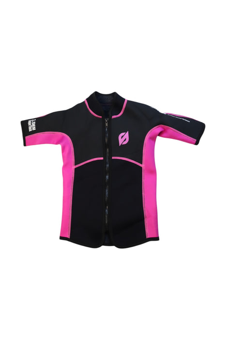 A Black Wetsuits from Aquasport in size 8Y for neutral. (Front View)