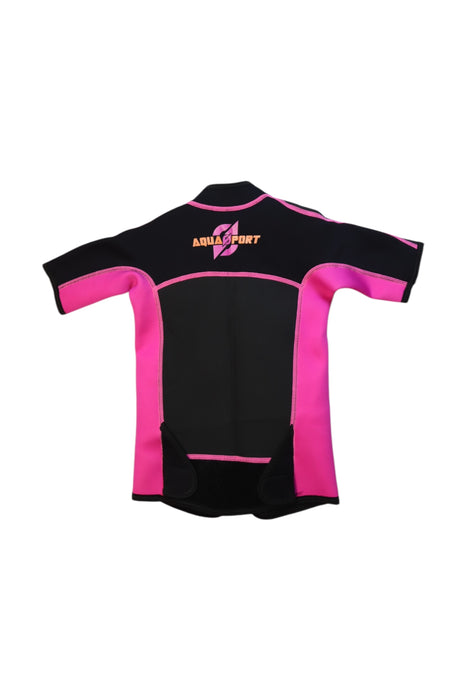 A Black Wetsuits from Aquasport in size 8Y for neutral. (Back View)