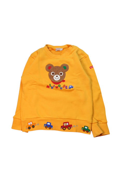 A Yellow Sweatshirts from Double B Mikihouse in size 5T for neutral. (Front View)