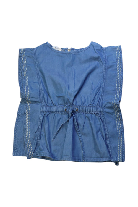 A Blue Sleeveless Tops from Pepe Jeans in size 8Y for girl. (Front View)