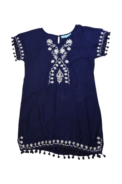 A Navy Short Sleeve Dresses from Melissa Odabash in size 8Y for girl. (Front View)