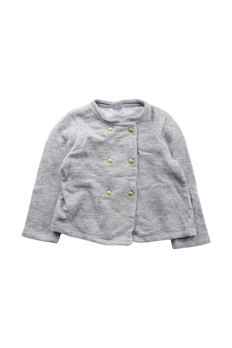 A Grey Blazers from Petit Bateau in size 3T for neutral. (Front View)