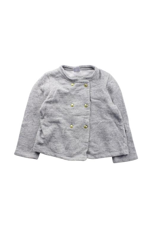 A Grey Blazers from Petit Bateau in size 3T for neutral. (Front View)