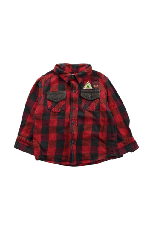 A Red Long Sleeve Shirts from La Compagnie des Petits in size 6-12M for boy. (Front View)