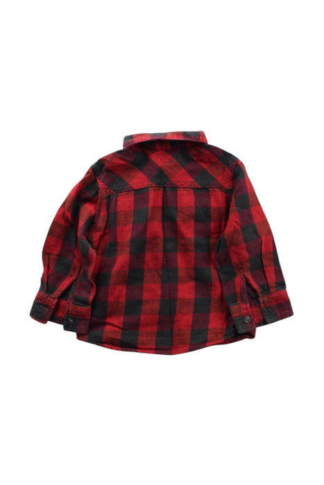 A Red Long Sleeve Shirts from La Compagnie des Petits in size 6-12M for boy. (Back View)