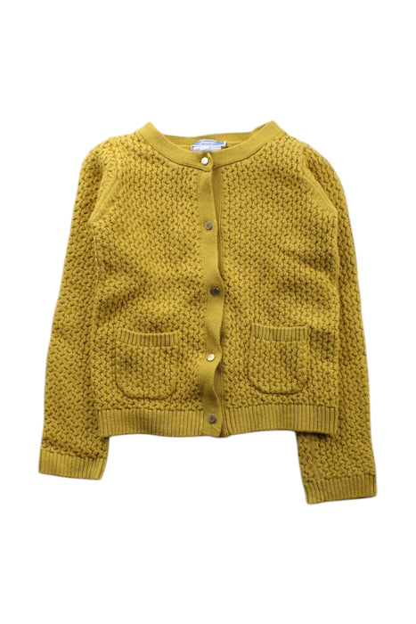 A Yellow Cardigans from Jacadi in size 3T for girl. (Front View)
