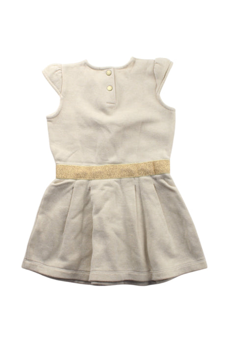 A Ivory Sleeveless Rompers from Petit Bateau in size 4T for girl. (Back View)