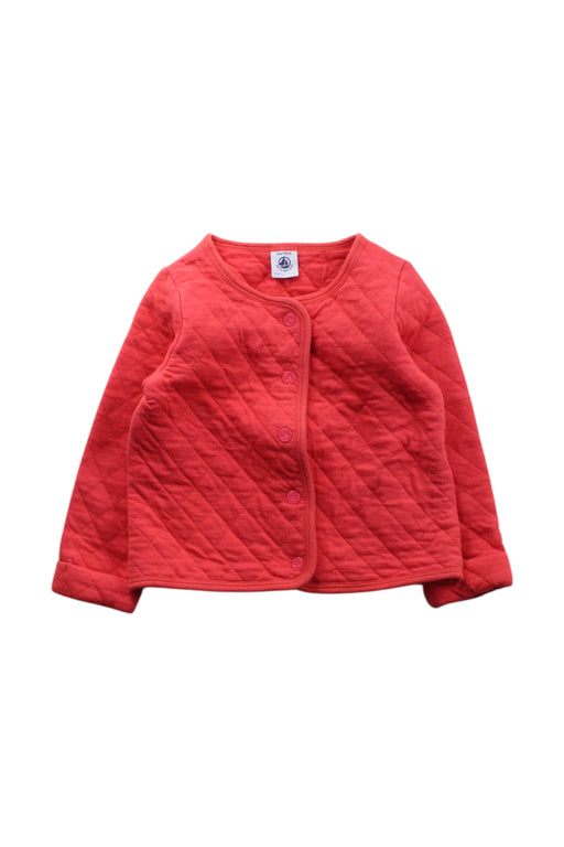 A Red Puffer/Quilted Coats & Outerwear from Petit Bateau in size 3T for girl. (Front View)