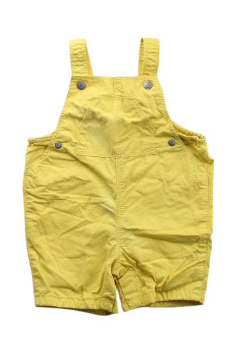 A Yellow Overall Shorts from Petit Bateau in size 3-6M for neutral. (Front View)