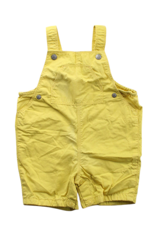 A Yellow Overall Shorts from Petit Bateau in size 3-6M for neutral. (Front View)