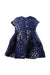 A Navy Short Sleeve Dresses from Jacadi in size 3T for girl. (Back View)