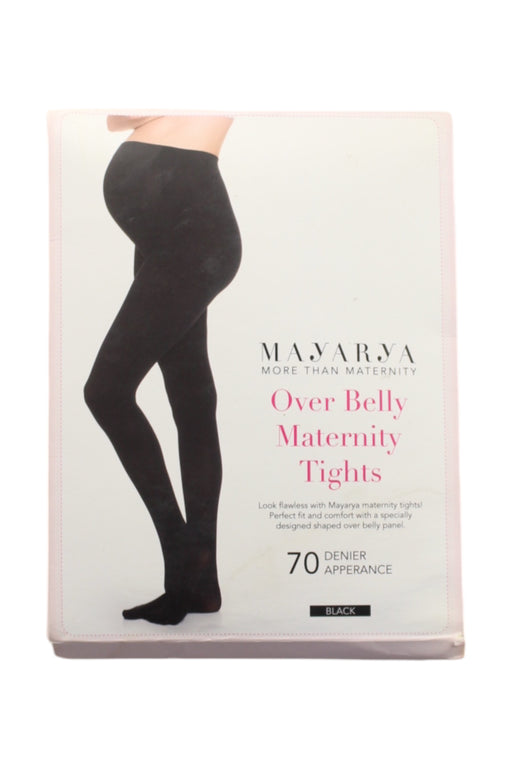 A Black Tights from Mayarya in size Maternity-XS for maternity. (Front View)