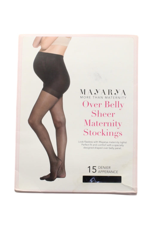 A Black Tights from Mayarya in size Maternity-S for maternity. (Front View)