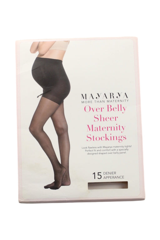 A Beige Tights from Mayarya in size Maternity-XS for maternity. (Front View)