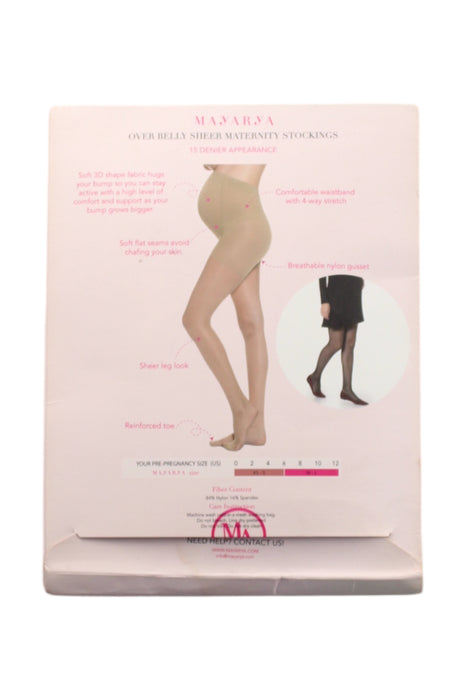 A Beige Tights from Mayarya in size Maternity-XS for maternity. (Back View)