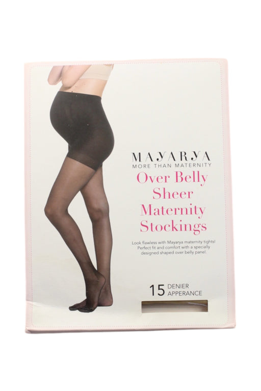 A Beige Tights from Mayarya in size Maternity-XS for maternity. (Front View)