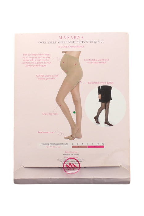 A Beige Tights from Mayarya in size Maternity-XS for maternity. (Back View)