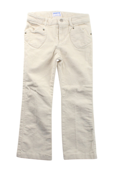 A Beige Casual Pants from Mayoral in size 5T for girl. (Front View)