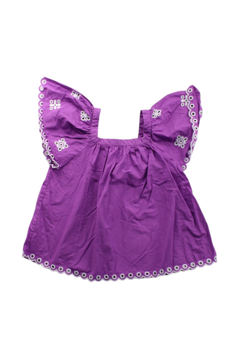 A Purple Sleeveless Tops from Jacadi in size 6T for girl. (Front View)