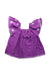 A Purple Sleeveless Tops from Jacadi in size 6T for girl. (Front View)