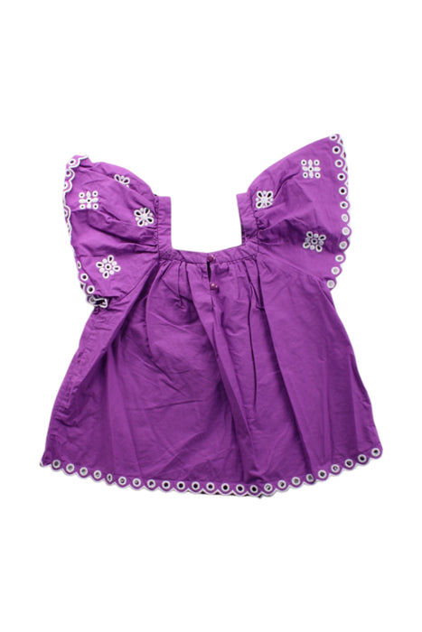 A Purple Sleeveless Tops from Jacadi in size 6T for girl. (Back View)