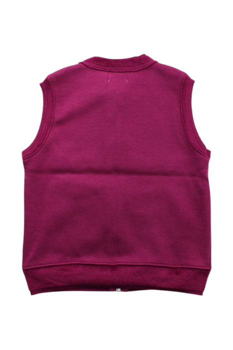 A Burgundy Outerwear Vests from La Compagnie des Petits in size 6T for girl. (Back View)